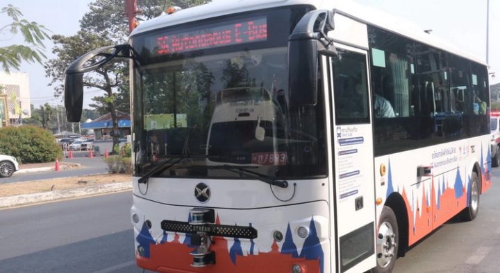 รถบัสไฟฟ้าไร้คนขับ Level 3 คันแรกในไทย ผสานความก้าวหน้ารถอีวี-ระบบ 5G