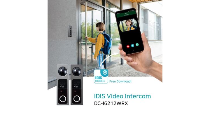 robust video intercom from idis ensures door entry security, even in challenging conditions